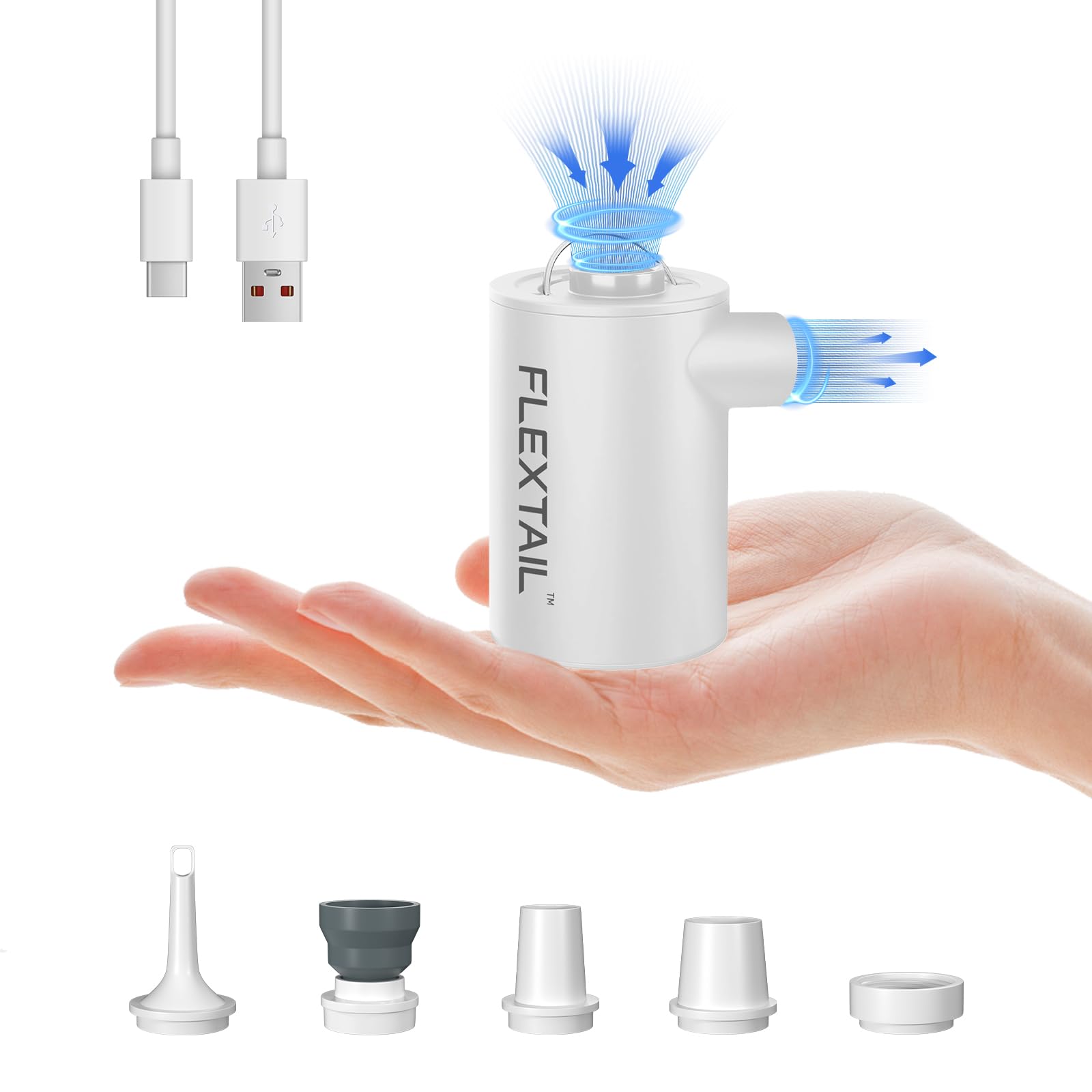 Pompa Adaria Flextailgear Mini 2024 - 4kPa, Ricaricabile, Per Materassini E Gonfiabili