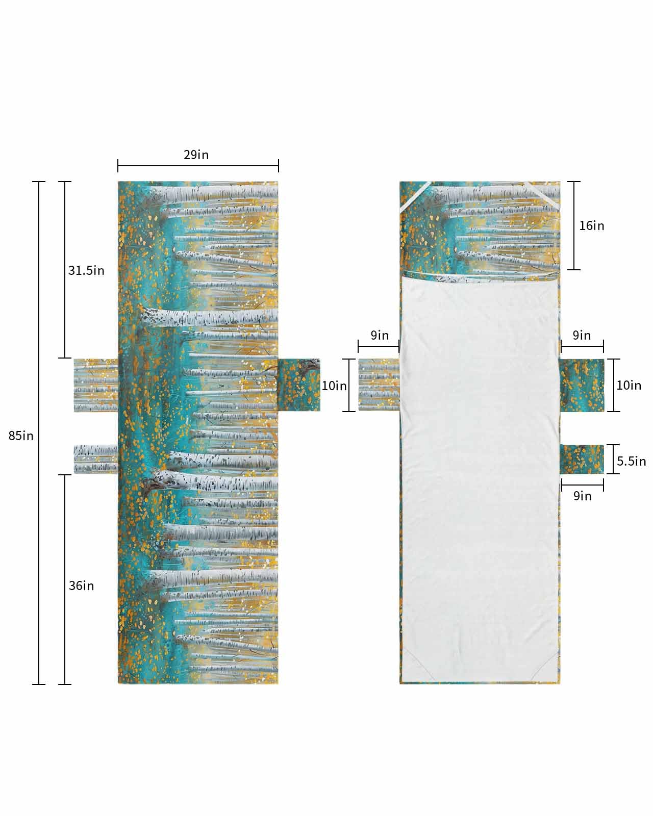 Abstract Tree Beach Chair Cover with Side Pockets, Microfiber & Quick Dry Pool Chaise Lounge Chair Towels Covers for Sun Sunbathing Patio Garden Hotel, Contemporary Painting Forest Natural Landscape