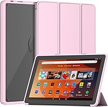 Trifold Case for 10.1inch Tablets, Not Work for TCL iPad 10.1 inch, Mansiruyi Slim Light Smart Stand Case with Auto Sleep/Wake -Baby Pink