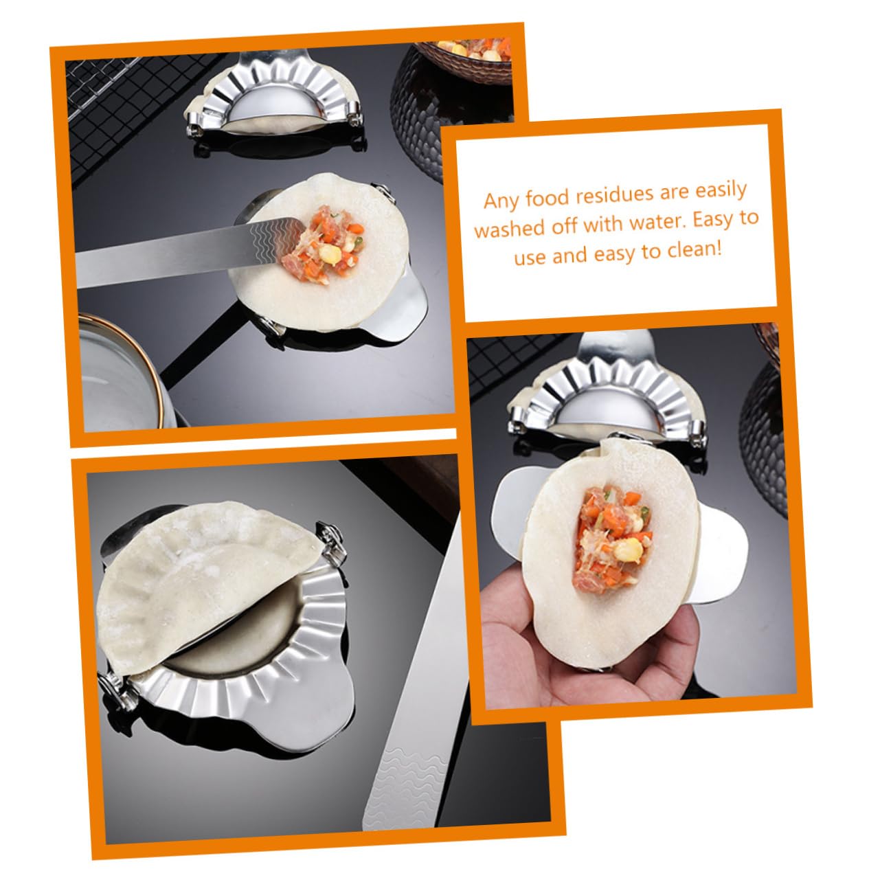 PRETYZOOM Dumpling Maker Manual Dumpling Press Maker Easy to Clean Multifunctional for Empanadas Pressed Dough