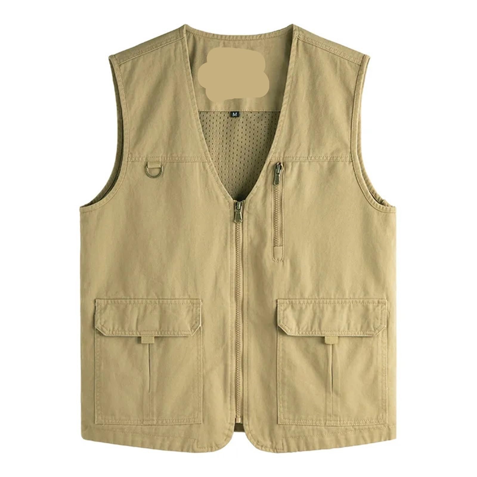 Gilet da pesca Gilet Da Uomo In Puro Cotone Stile Campeggio All'aperto