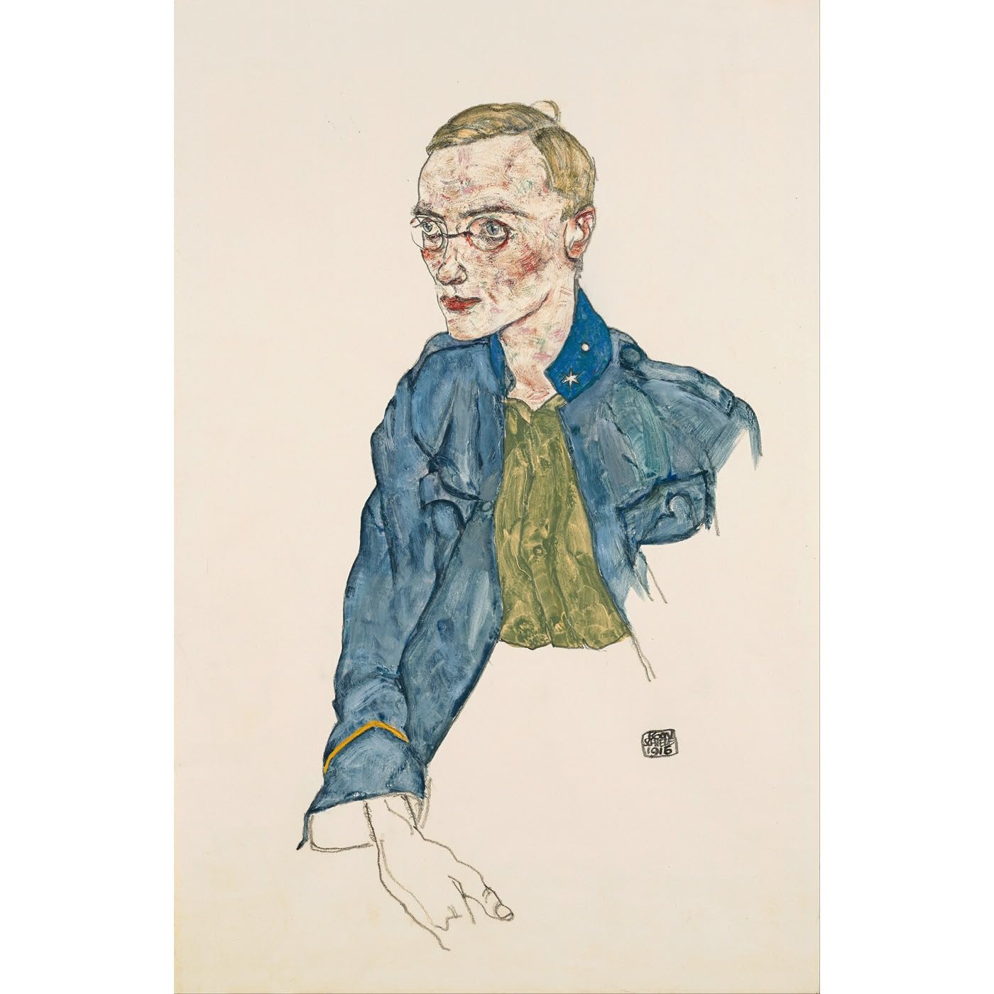 Impression sur toile Egon Schiele Lance-Corporal giclée haut de gamme