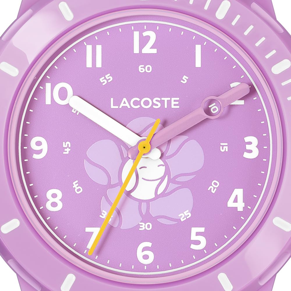 Lacoste 2030062 Kolekcja Mini Tennis Kolekcja Dziecięca Zegarek Analogowy Z Silikonowym Paskiem Fioletowy, 2030062, Fioletowy, ciągnąć
