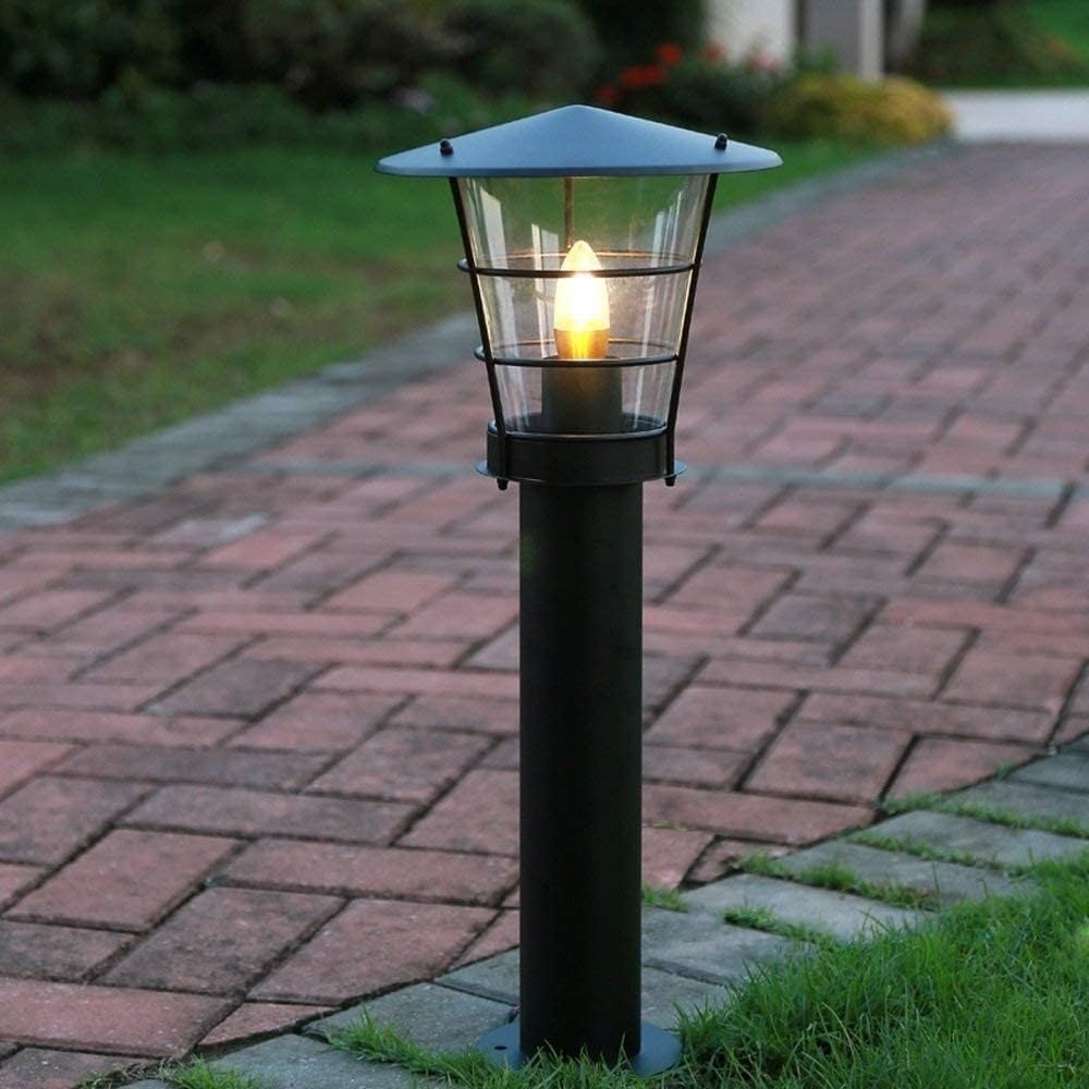 Simple Modern Stainless Steel Waterproof Lawn Lamp Landscape Garden Villa Outdoor Floor Lamp Acrylic E27 European American Street Lamp Post Lamp Traditional Landscape Lighting