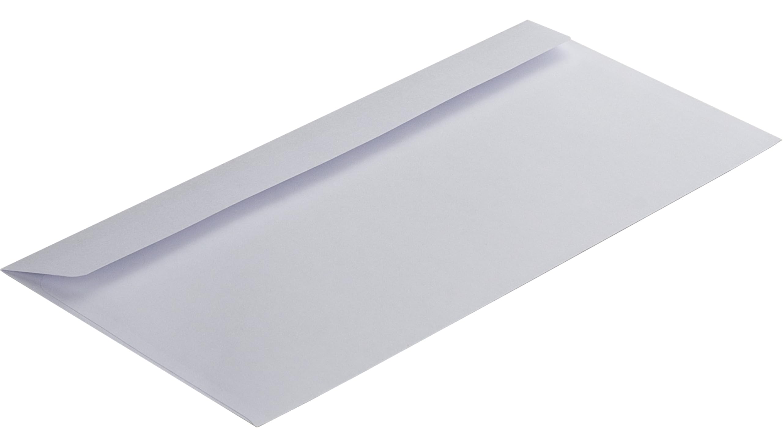 Enveloppes Blanches DL 110x220 mm 80 g/m² Rabat Droit Fermeture Adhésive Sans Fenêtre 24