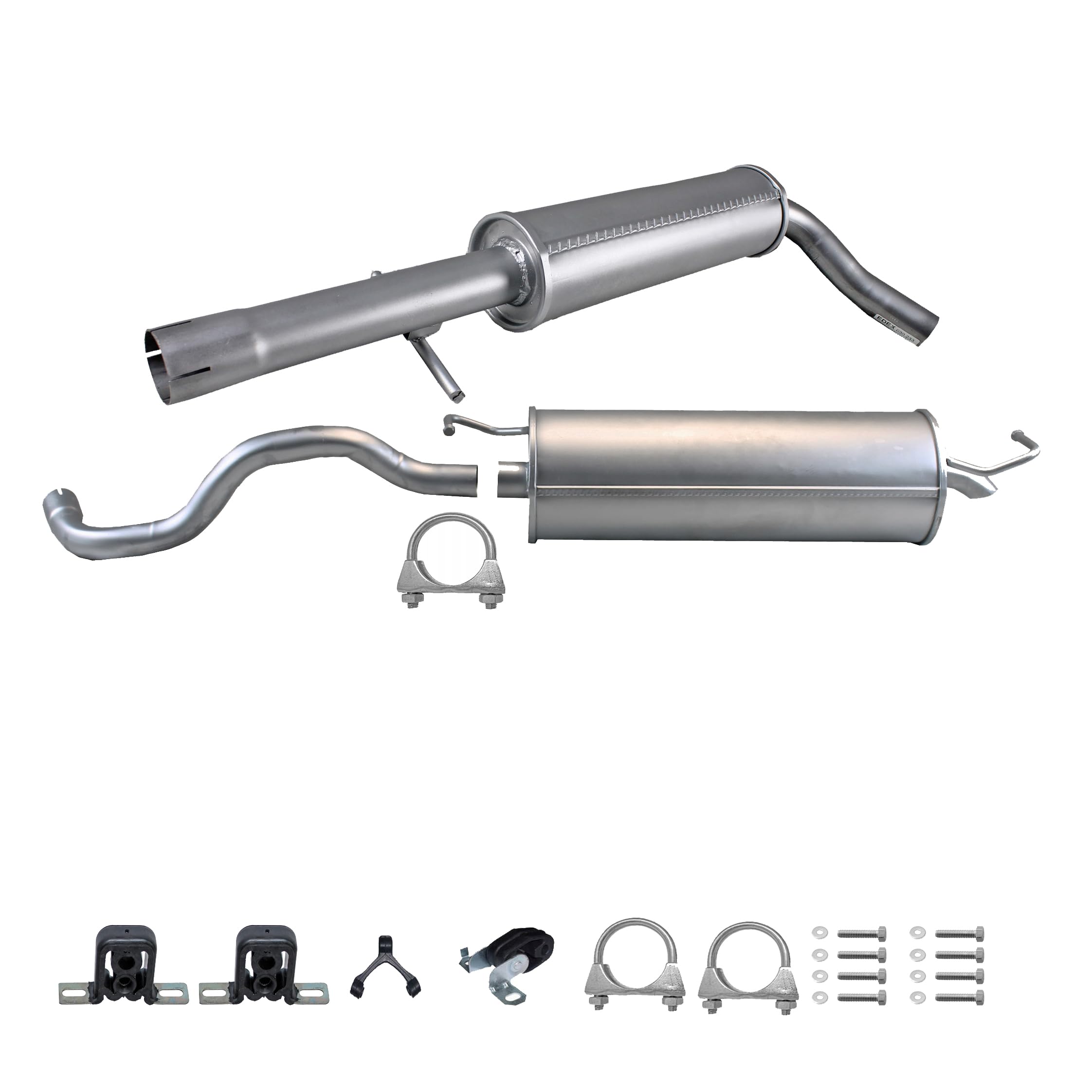 Ferroz Export Ersatz für Komplette Auspuffanlage ab Kat VW Golf IV 4 VW Beetle 1.4i 16V + Montagezubehör