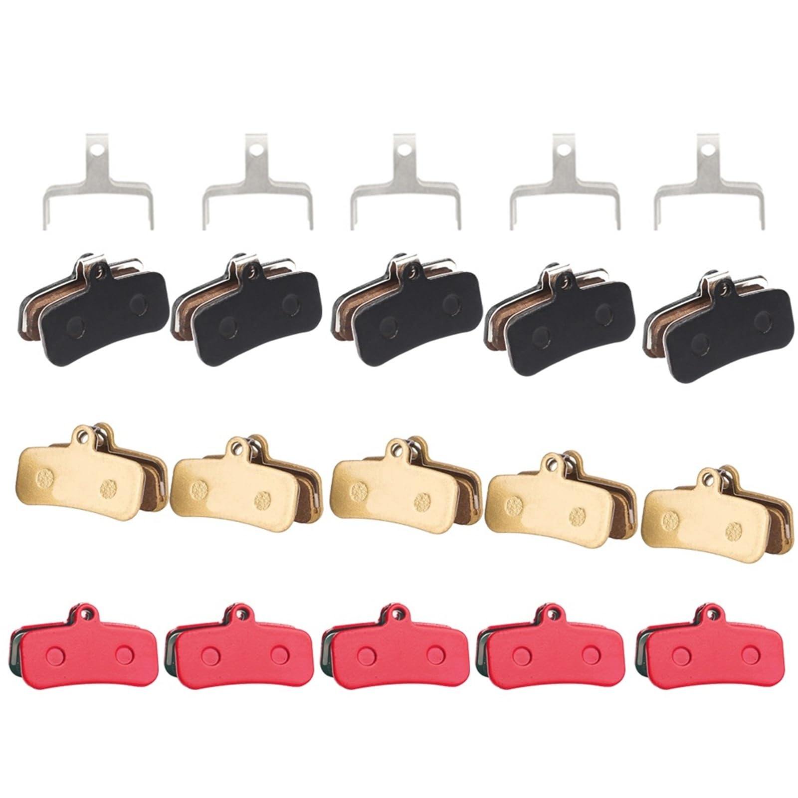 Genérico Compatible con Shimano 10 Pares de Pastillas de Freno de Disco hidráulico MTB-Resina/cerámica/Metal Completo for Saint M810/M820 ZEE 640 H01,Piezas
