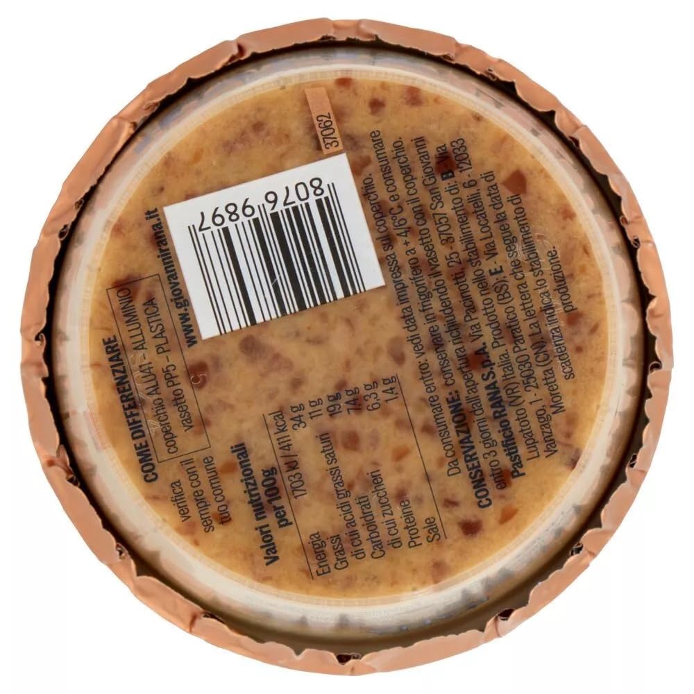 Giovanni Rana Pesto Fresco Noci - Salsa de nueces frescas, 140 g, incluye llavero Beni Culinari