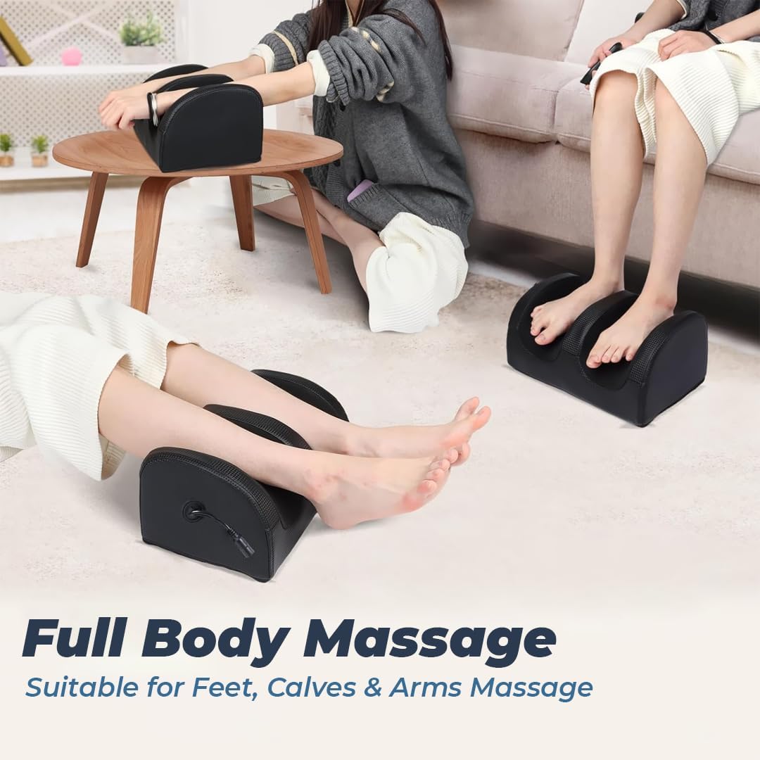Flexnest 2026 Newly Launched Heated Calf, Foot and Leg Massager Machine for Home - Pain Relief Massage for Legs Zen Massager Black 1