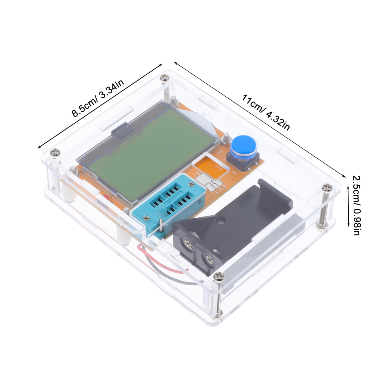 Probador de Transistores Gráfico Multifunción con Pantalla Lcd