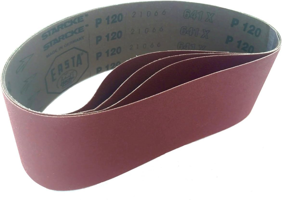 Starcke Premium Sanding Belts 2-1/2 X 16 Aluminum Oxide Cloth Sander Belts, 12 Pack - For Wood, Metal, Paint, Composites (60 Grit)