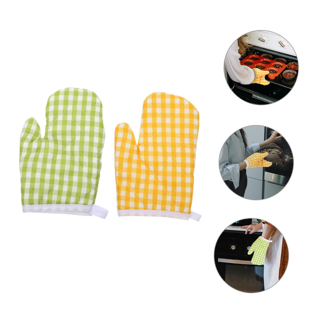 Maniques Cuisine Résistantes à Chaleur 2 Pièces Polyester