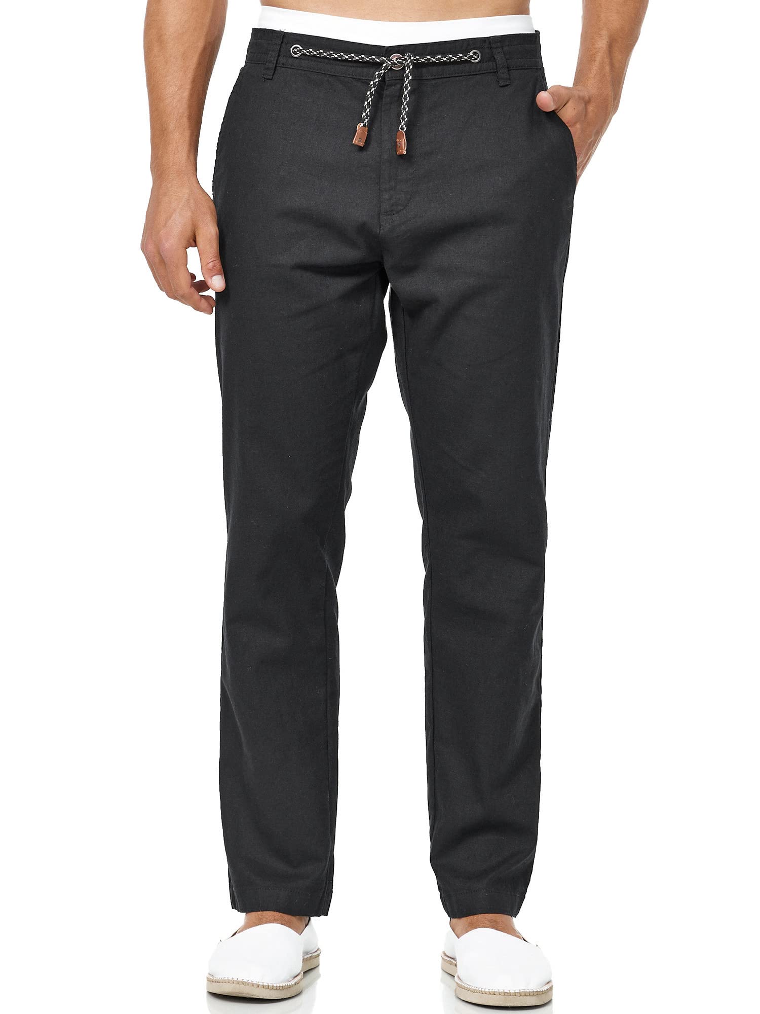 Indicode Uomini Veneto Pants | Pantaloni in Lino e Cotone