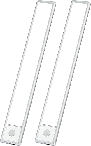 51 luces LED con sensor de movimiento para debajo del gabinete, luz magnética recargable debajo del armario, barra de luz nocturna inalámbrica