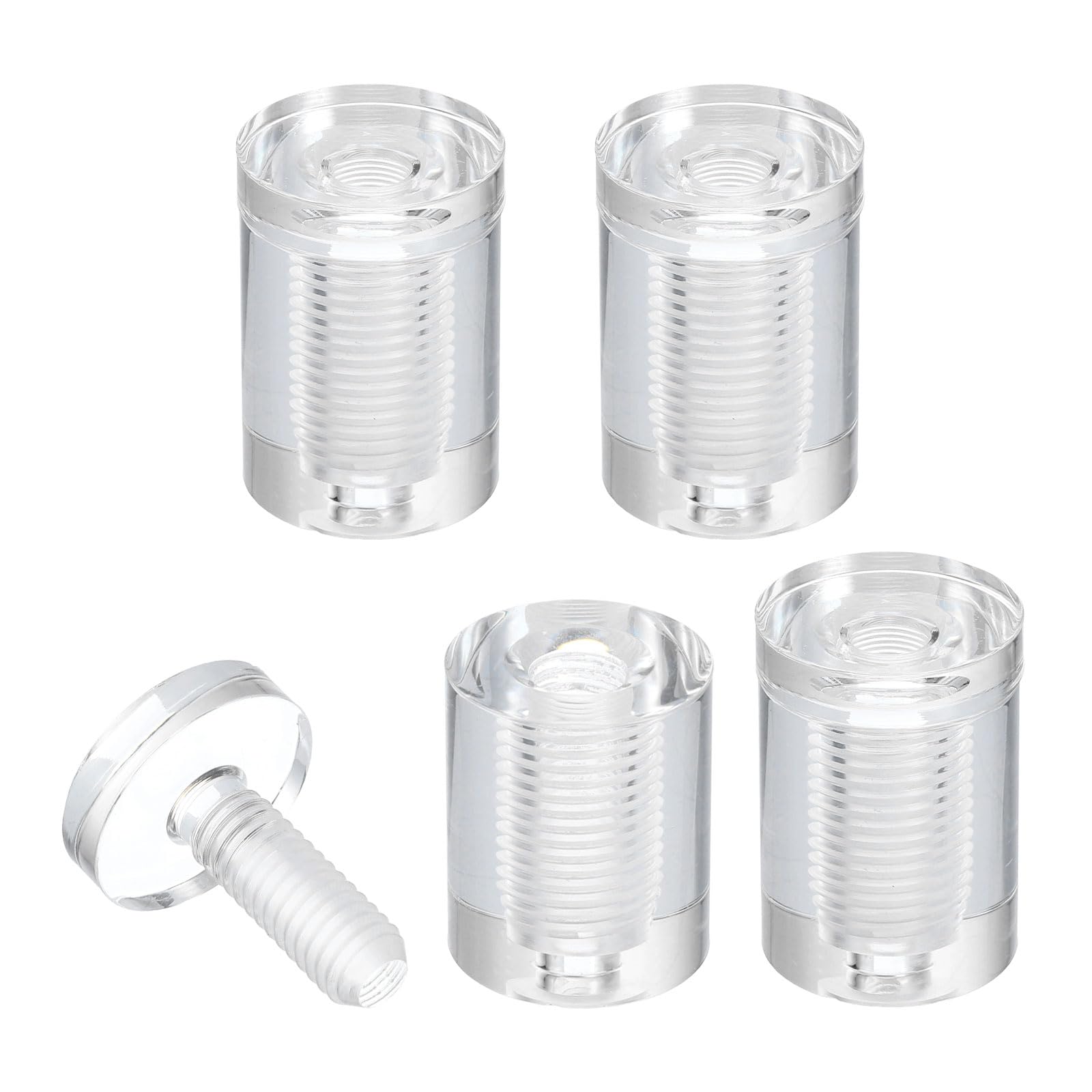 sourcing map 4Pcs Sign Standoff Screws, 1 x 1-7/16" Acrylic Wall Standoff Mount Hardware Advertising Glass Standoff Nail Acrylic Nail for Hanging Acrylic Picture Frame Panel Sign