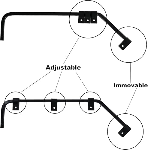 Miniatura 9 de Juego completo de 2 soportes de barra recta negra para colgar barro y reflector de aluminio para guardabarros, cinta reflectante para semircamiones,