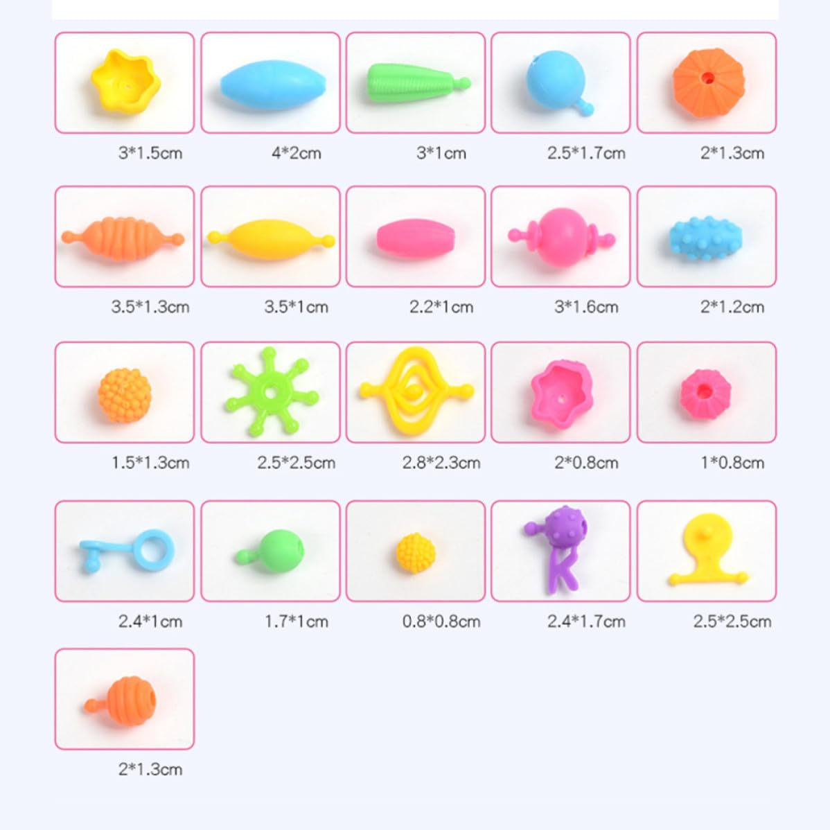 Hemobllo Set di Perline in Plastica Fai da Te, Scatola Contenitore Trasparente, Lavabile e Portatile, per Creare Braccialetti e Collane Creative per Ragazze