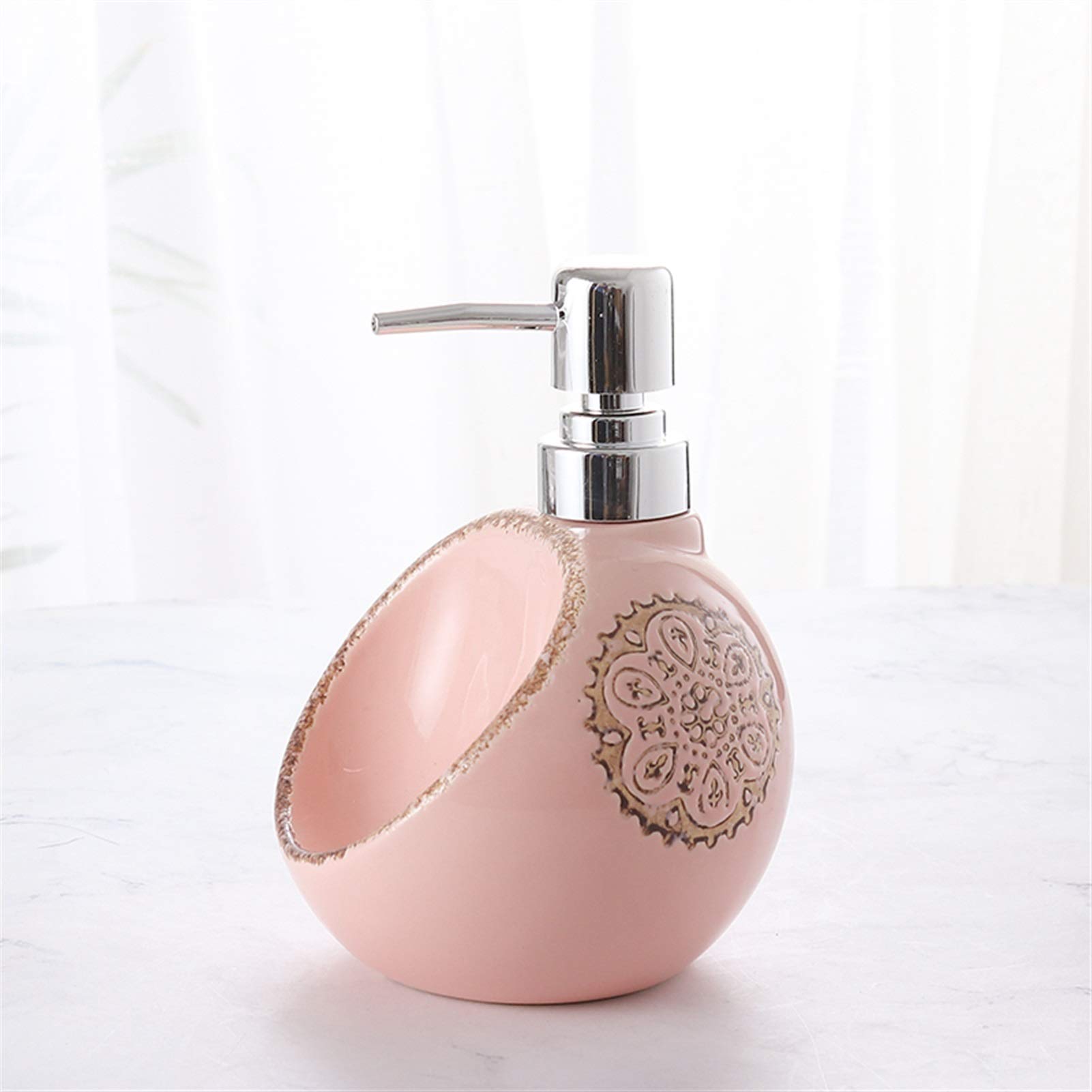 Dispenser per sapone liquido Lozione detergente ceramica Dispenser maniluvio dispenser di sapone Bagno Doccia Lotion Dispenser Soap Dispenser Dosatore Sapone Ricaricabile ( Color : B , Size : MEDIUM )