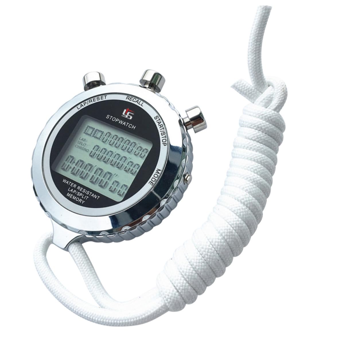 Cronometro Digitale Lcd a 3 Righe con Contatore 120 Tracce | Acciaio Inossidabile, Timer Impostabile e Display, Minuti, Secondi, Anno, Mese, Data, Giorno