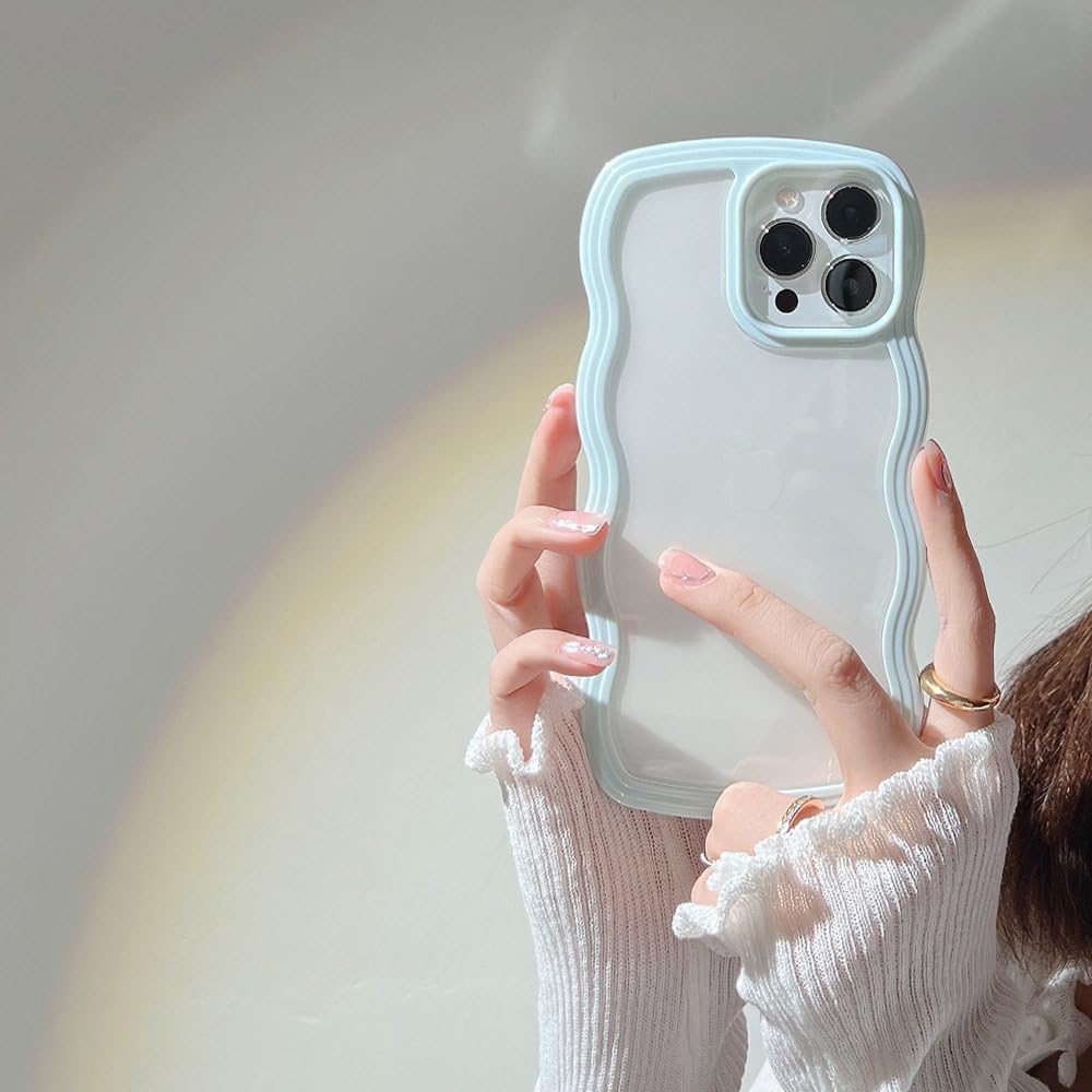 Coque silicone vagues pour iPhone 15 Pro Max antichoc et transparente - 8