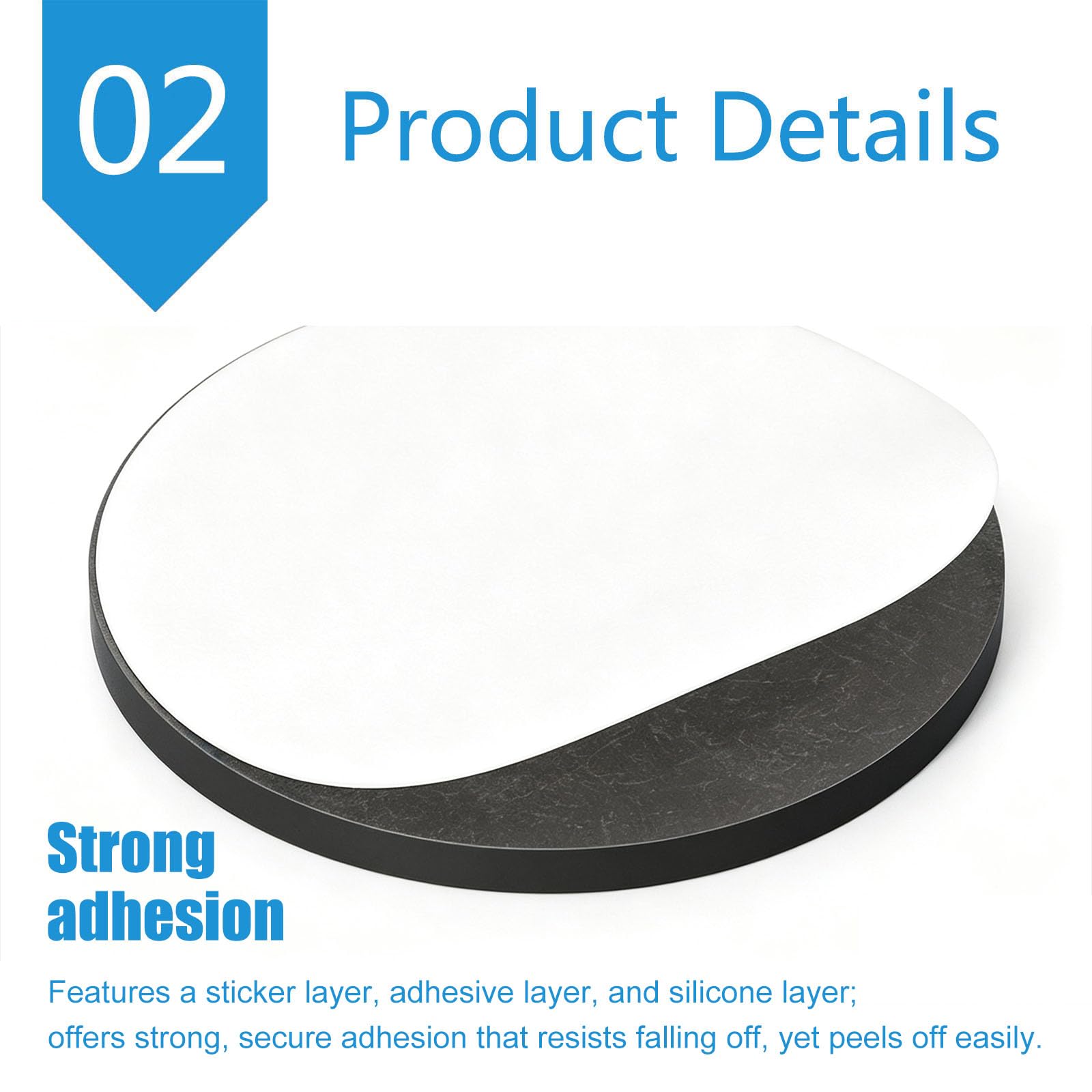 Silikon-Platte Silikonmatte Rund Schwarz Selbstklebend 3Mm