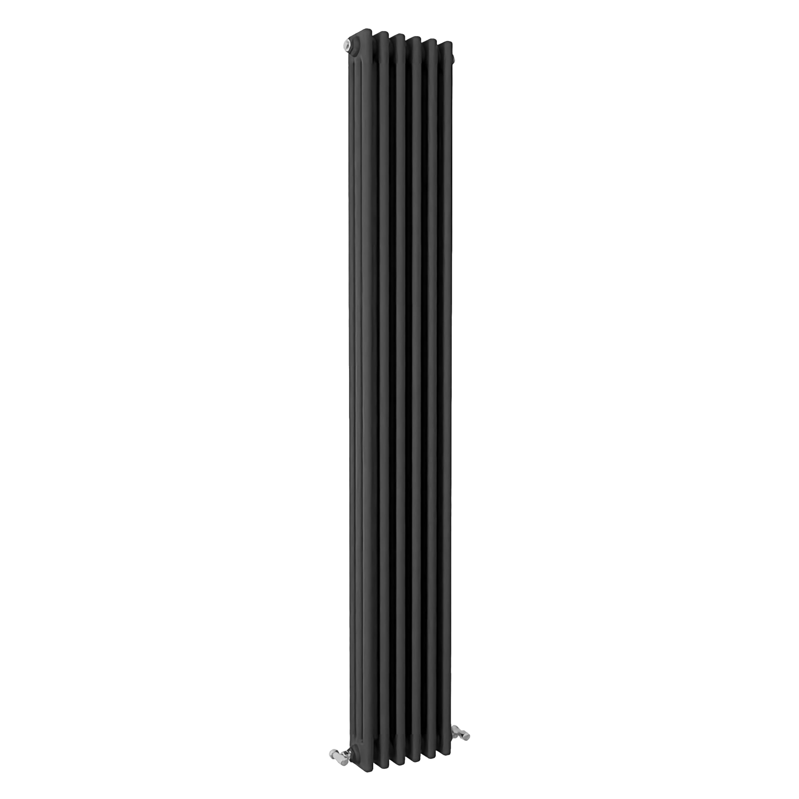 SLINE SANITARY Traditional 3 Column Cast Iron Style Radiator Vertical Anthracite 1800x290mm