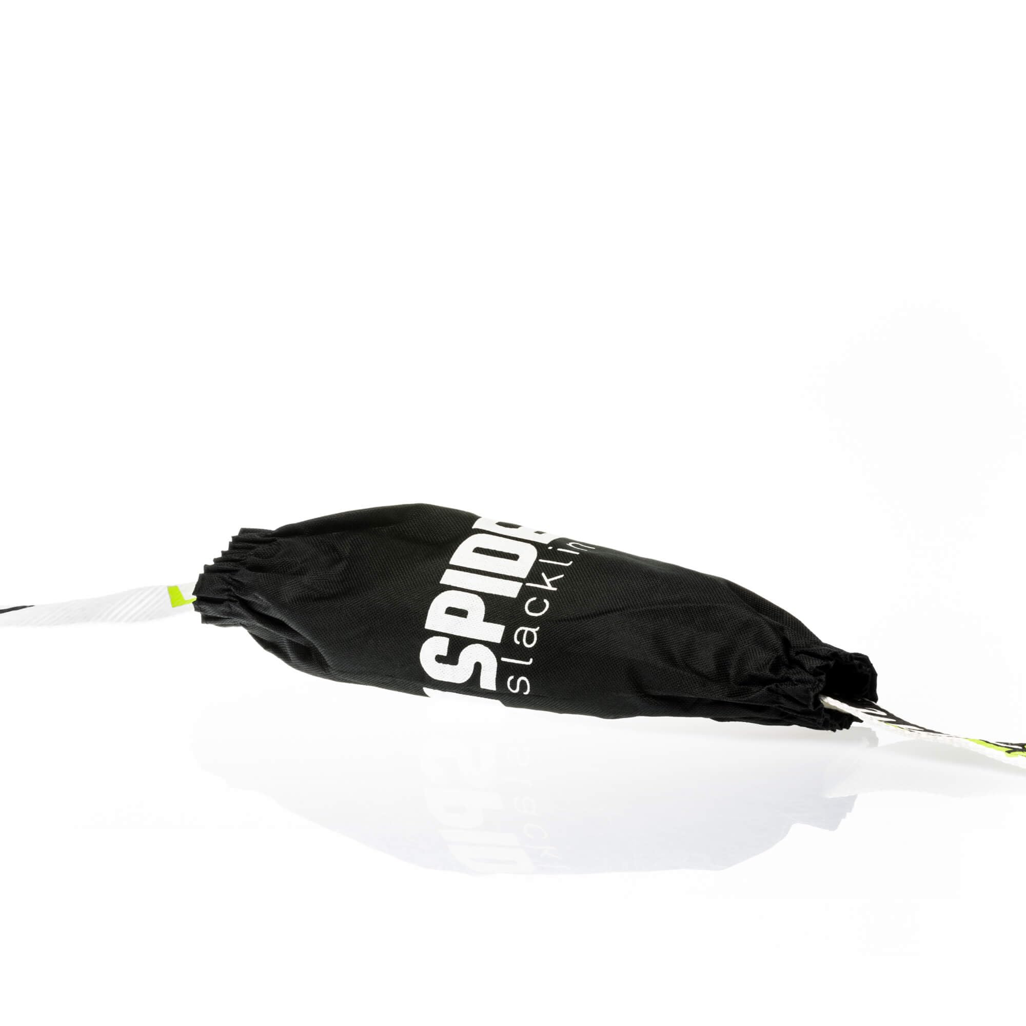 SKS01 - Slackline Kit White Line - Tendeur à Poignée Ergonomique, Sac de Rangement - Slackliners Dèbutant et Intermédiaire - Sangle Longueur 15 m