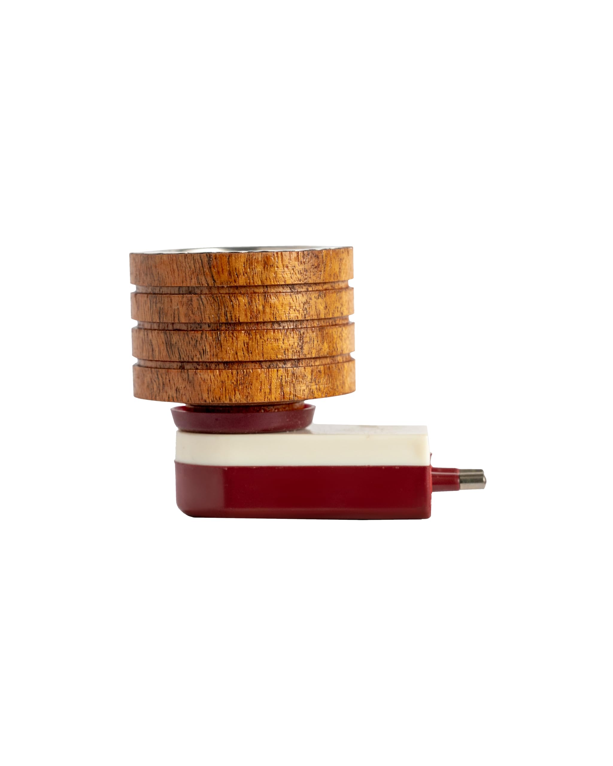 BHANU Wooden Camphor Burner | Multipurpose Incense Aroma Dhoop Dani | Electric Incense Burner for Home, Office | Essential Oil Aroma Diffuser
