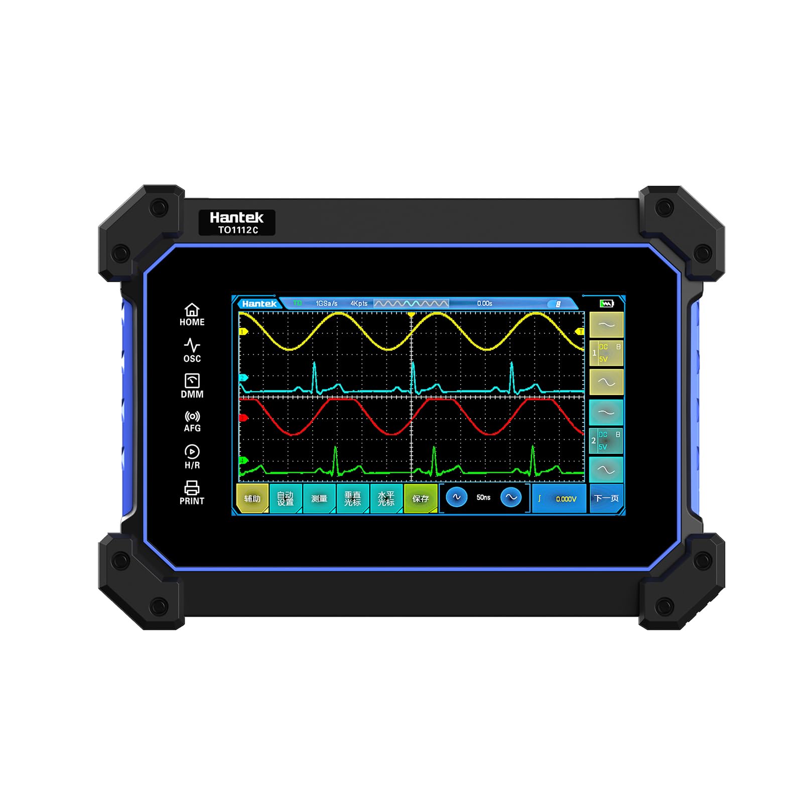 Hantek TO1112C Multi-Functional Full Touch Screen Oscilloscope 2 Channels 110MHZ Oscillscopio Multimeter