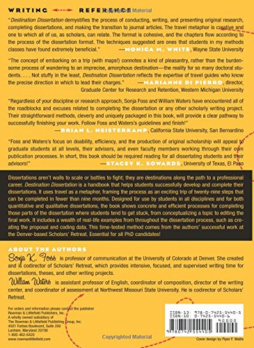 Destination Dissertation: A Traveler's Guide to a Done Dissertation
