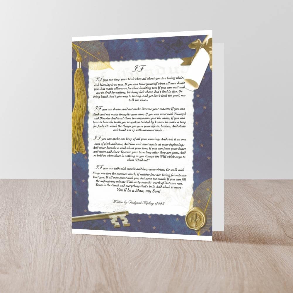 Amazon.com : CafePress Graduation Key To The Future IF By Rudyard Kipling  Greeting Card, Note Card, Birthday Card, Blank Inside Matte Glossy : Office  Products