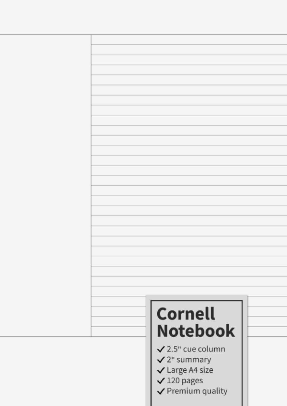 Cornell Notebook: A4 Size | Notetaking System for Students