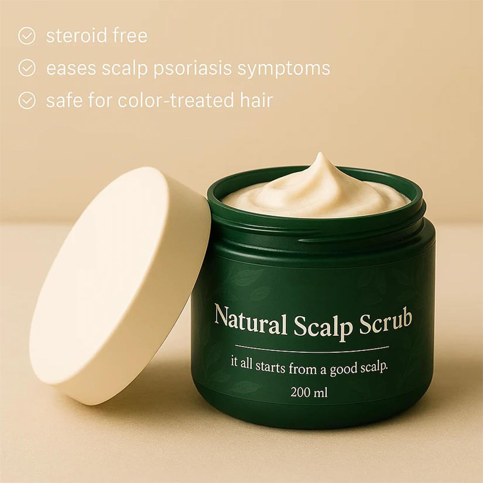Exfoliante Natural para el Cuero Cabelludo: Limpieza Profunda, Nutrición, Hidratación y Comodidad. Alivia la Sequedad en Todo Tipo de Cabello.