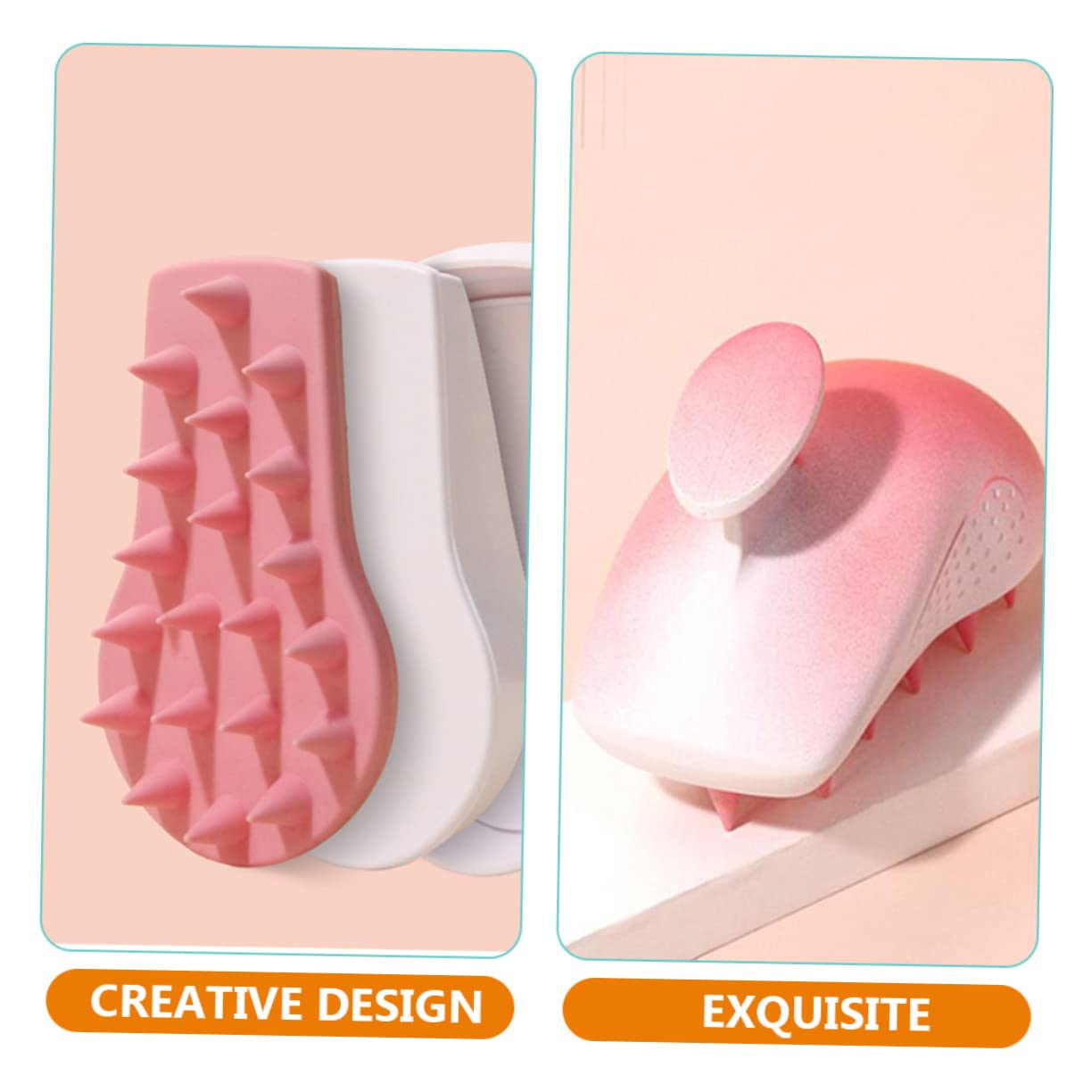 4 Pezzi Shampoo da massaggio massaggiatore cuoio capelluto scalp brush scalp massager shampoo massaggiatore pennello cuoio capelluto spazzola per lavare i scocca in abs
