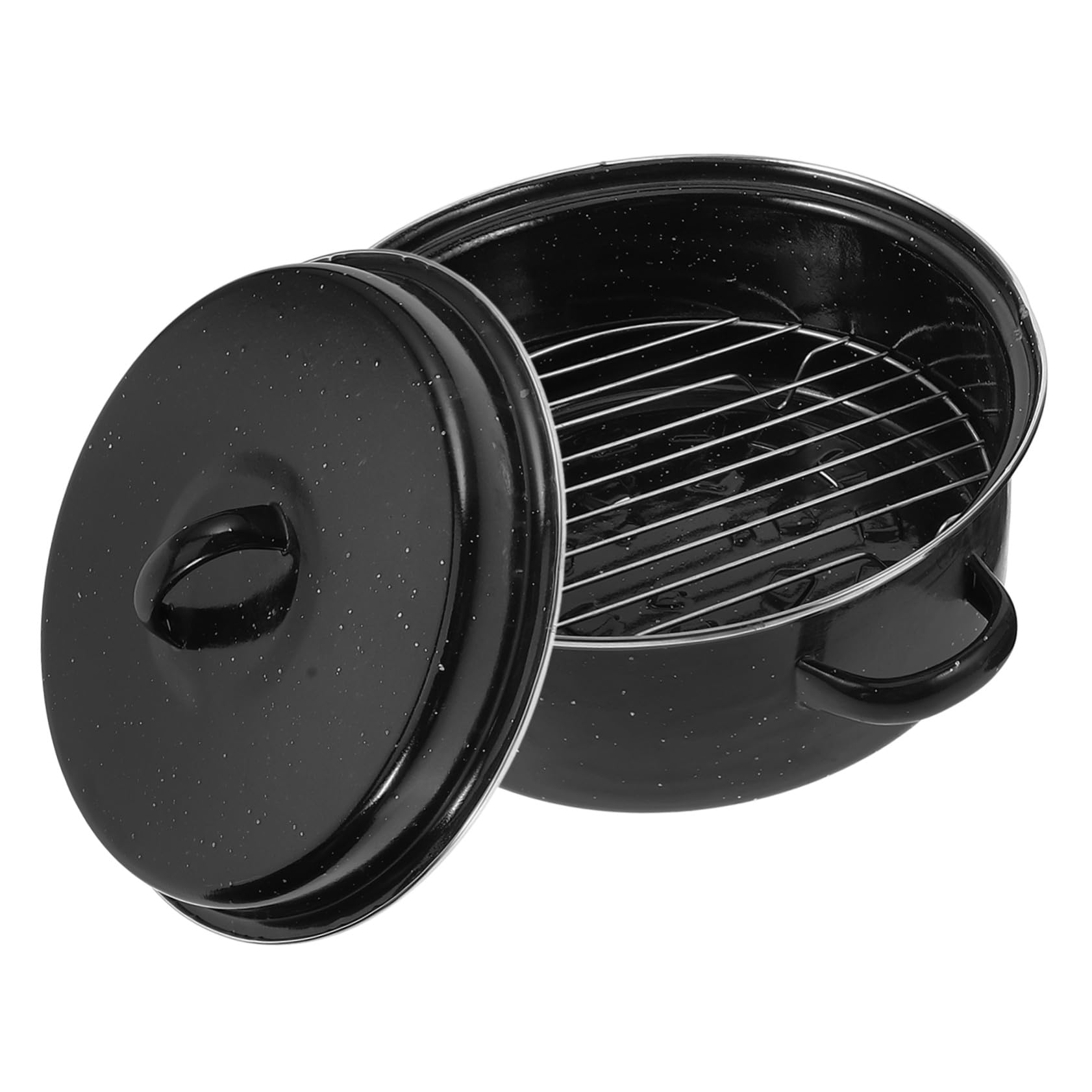 Olla Enameled Para Asar Tapa y Doble Asa Para Cocinar Batatas y Casa Resistente Altas Temperaturas