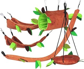 Balacoo 5 peças de rede para cama de hamster – Cama de animal pequeno quente, casa de porquinho da Índia e porco-espinho chinchila, hamster de ninho de algodão para hamster de açucareiro pequeno animal de estimação