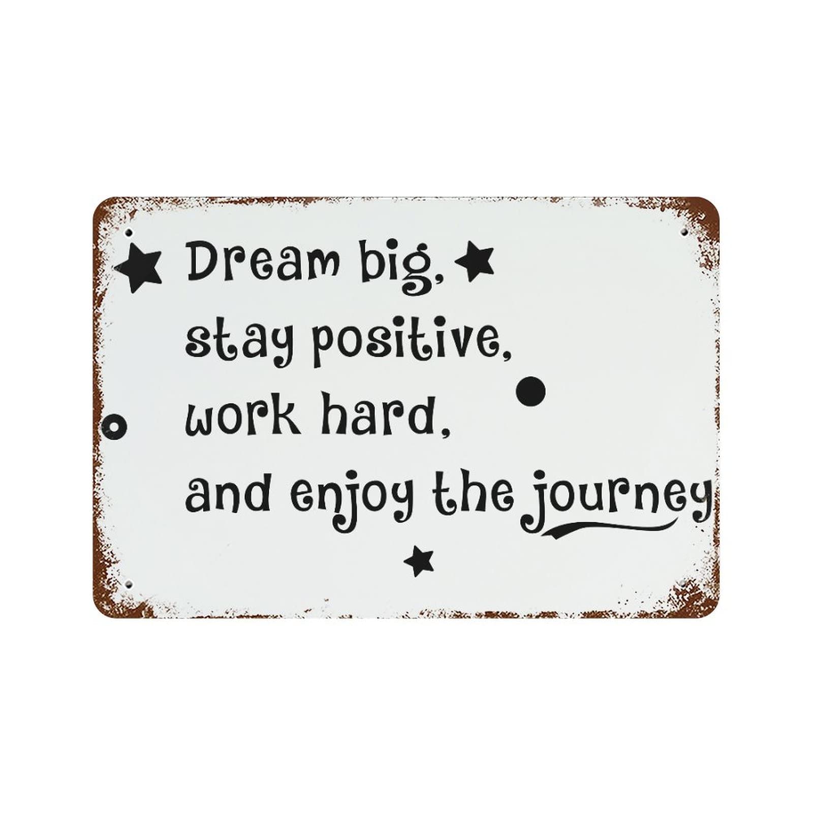 Plaque en métal de motivation pour maison et extérieur résistante aux intempéries