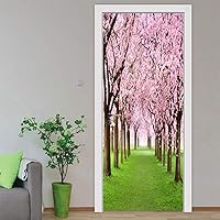 Vista 2 de KACOLOR Calcomanía 3D para puerta de dormitorio, sala de estar, baño, 2 calcomanías de pared, autoadhesivas, impermeables, extraíbles, murales