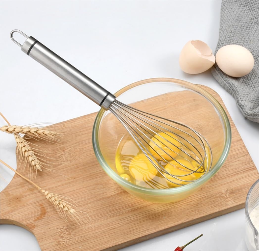 Varillas de Batir para Cocinar Batidor De Huevos Manual Multifuncional, Batidor De Huevos De Acero Inoxidable, Herramientas De Cocina For Hornear, Adecuado For Agitar Condimentar Huevos De Harina Huev