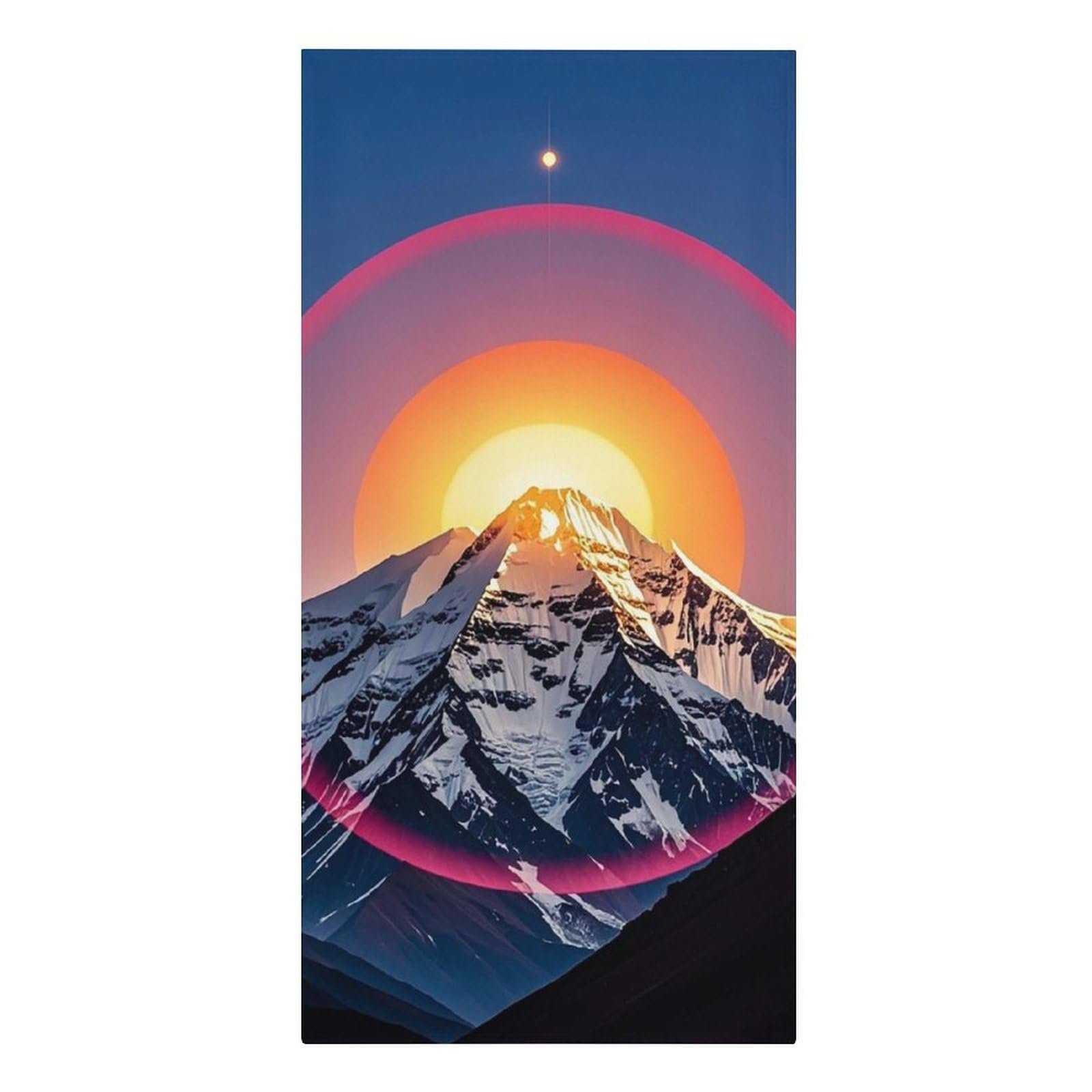 QMNLKH The Sun Beach Towel for Women, Large Microfiber Pool Towel for Men, Absorbent Swim Towels for Home, Lightweight Bath Towels for Camping, Yoga, 30.3"x61.4"