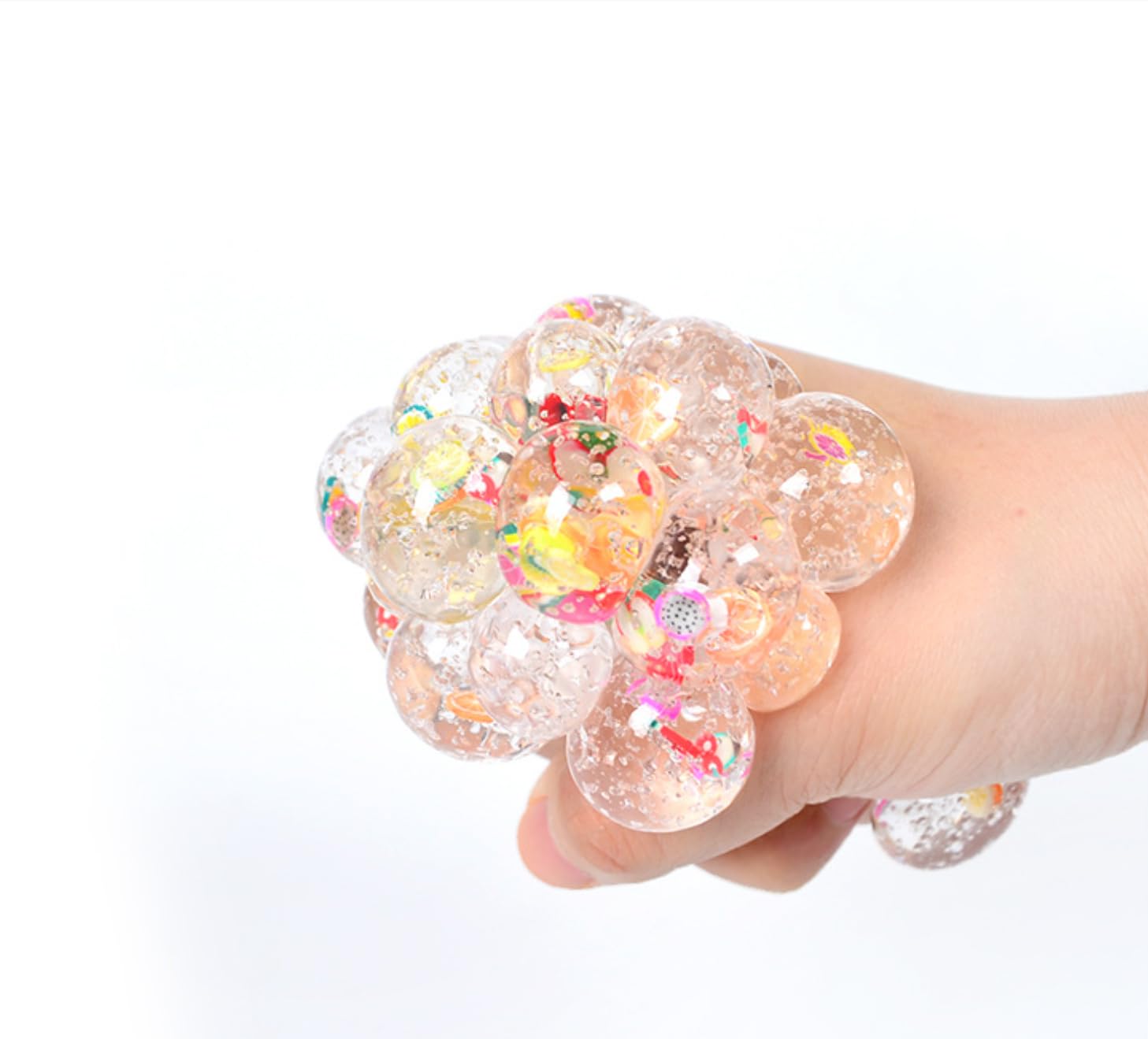 1Pcs Squishy Grape Mesh Stress Balls Stress Relieve Sensory Squishy Balls Hand Exercise Bouncy Balls