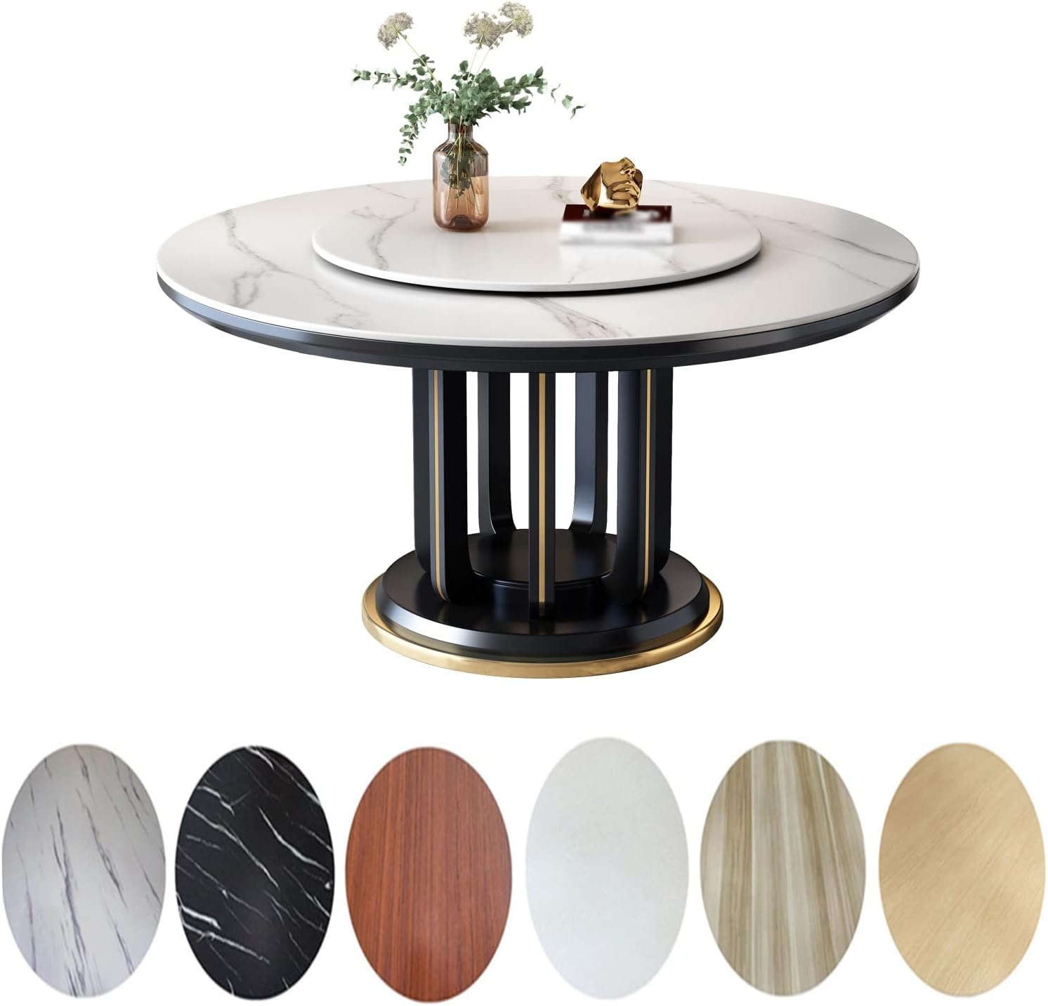 SNWGPLY Bandeja De Placa Giratoria, Tabla Rotativa De Madera, Plato Giratorio De Cocina Resistente, Larga Vida Útil, con Almohadillas Antideslizantes, para Uso En Cocinas, Mesas De Comedor, Hoteles