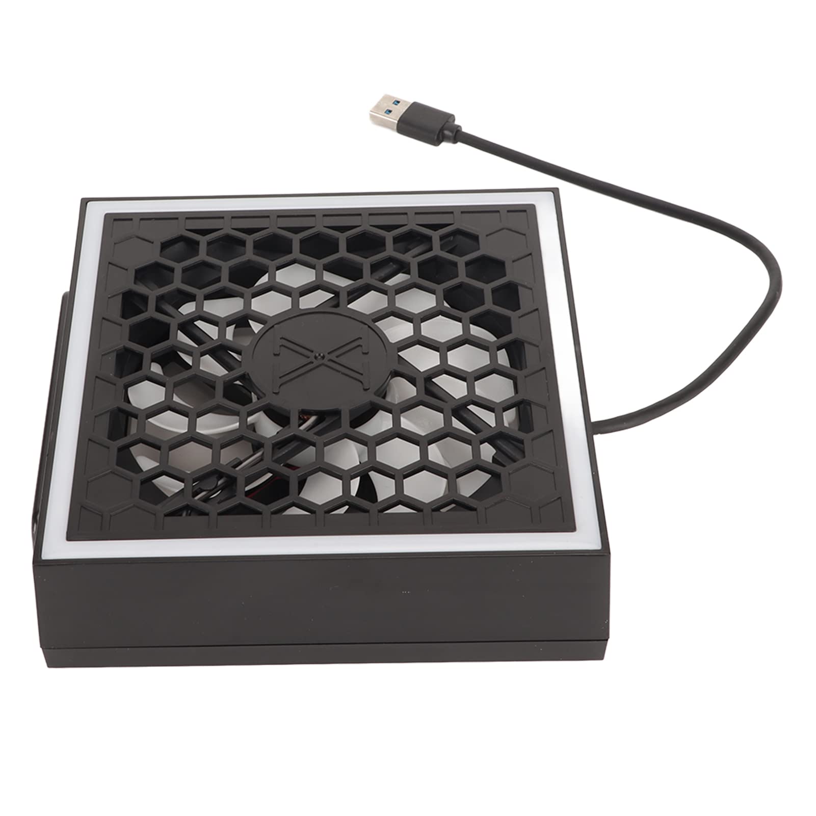 Acouto Ventola Raffreddamento Top con LED RGB 7 Modalità e Doppia Porta USB 3 Velocità per Console Series X