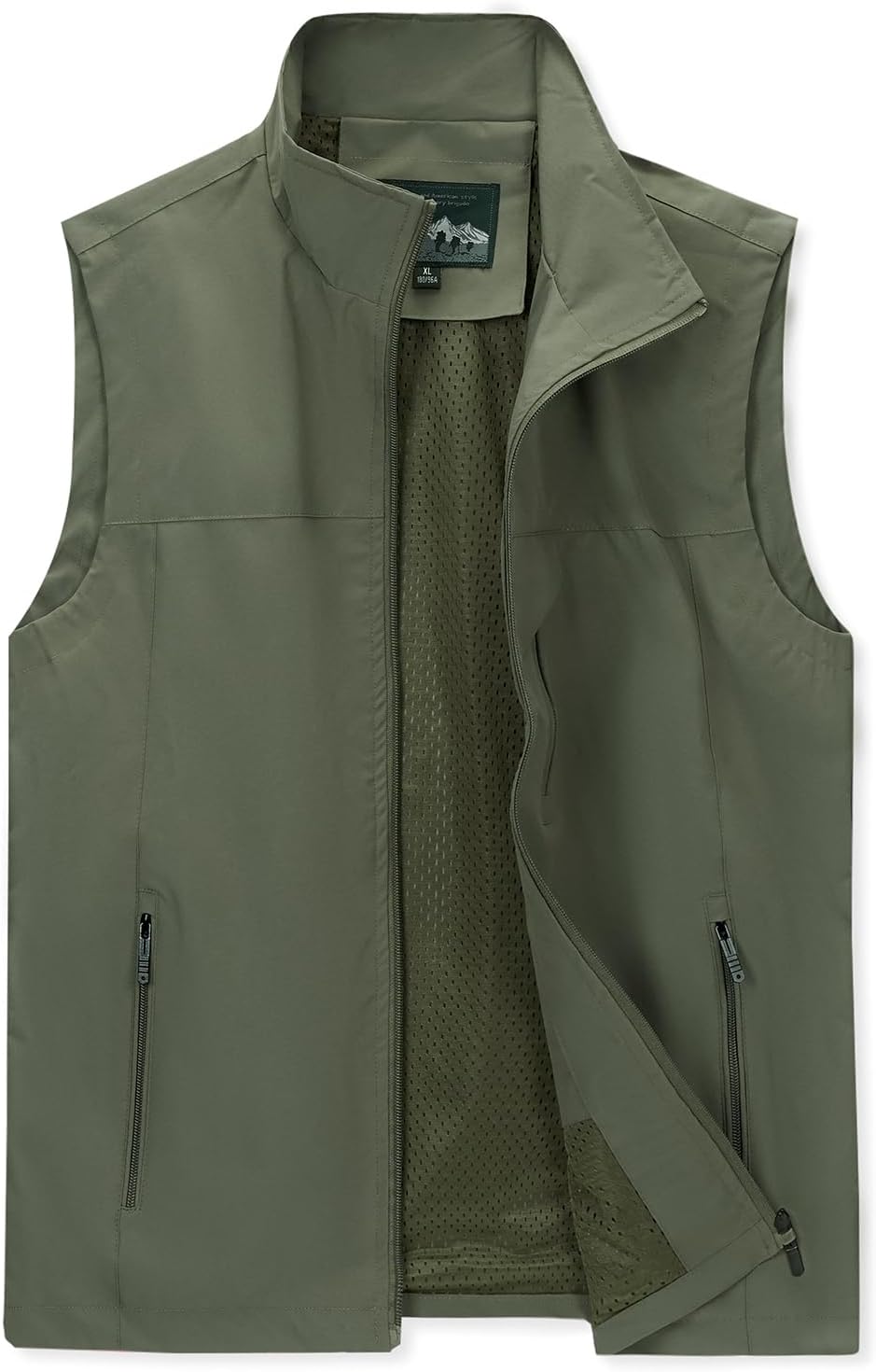 MANLUODANNI Men's Lightweight Vest Sleeveless Outdoor Work Jacket for Travel Hiking Running