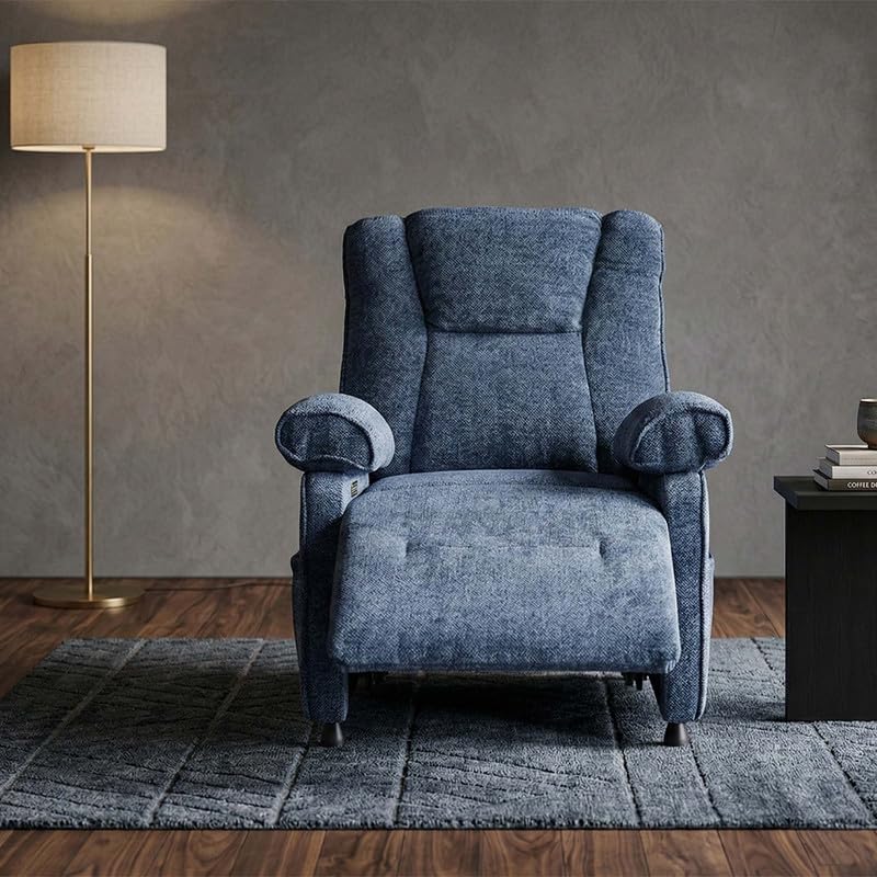 Image of Royaloak Houston Fabric Power Motion Recliner 1S, High Backrest, Memory Remote Adjustable Recliner, Pillow Top Armrests, Super Soft Cushions, Sturdy Footrest, Side Pockets