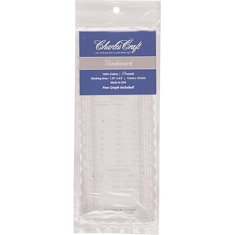 DMC Cross Stitch Bookmark Edged Lace, White