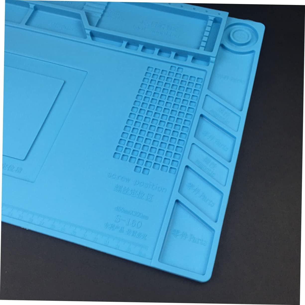 Uonlytech Silicone Small Parts Work Pad for Cell Phone Resistant Magnetic Screw Pad Soldering
