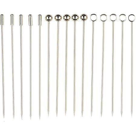I-MART Stainless Steel Cocktail Picks Martini Picks Set (Pack of 15 - Gold)
