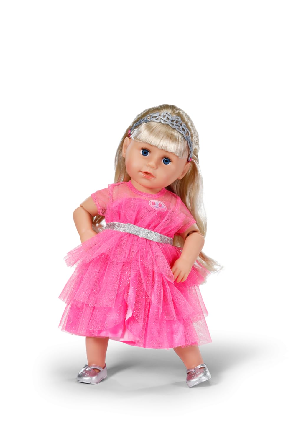BABY born Princess Set, With pink doll dress made of tulle, Crown & Glitter Shoes, Premium doll accessories - Image 3