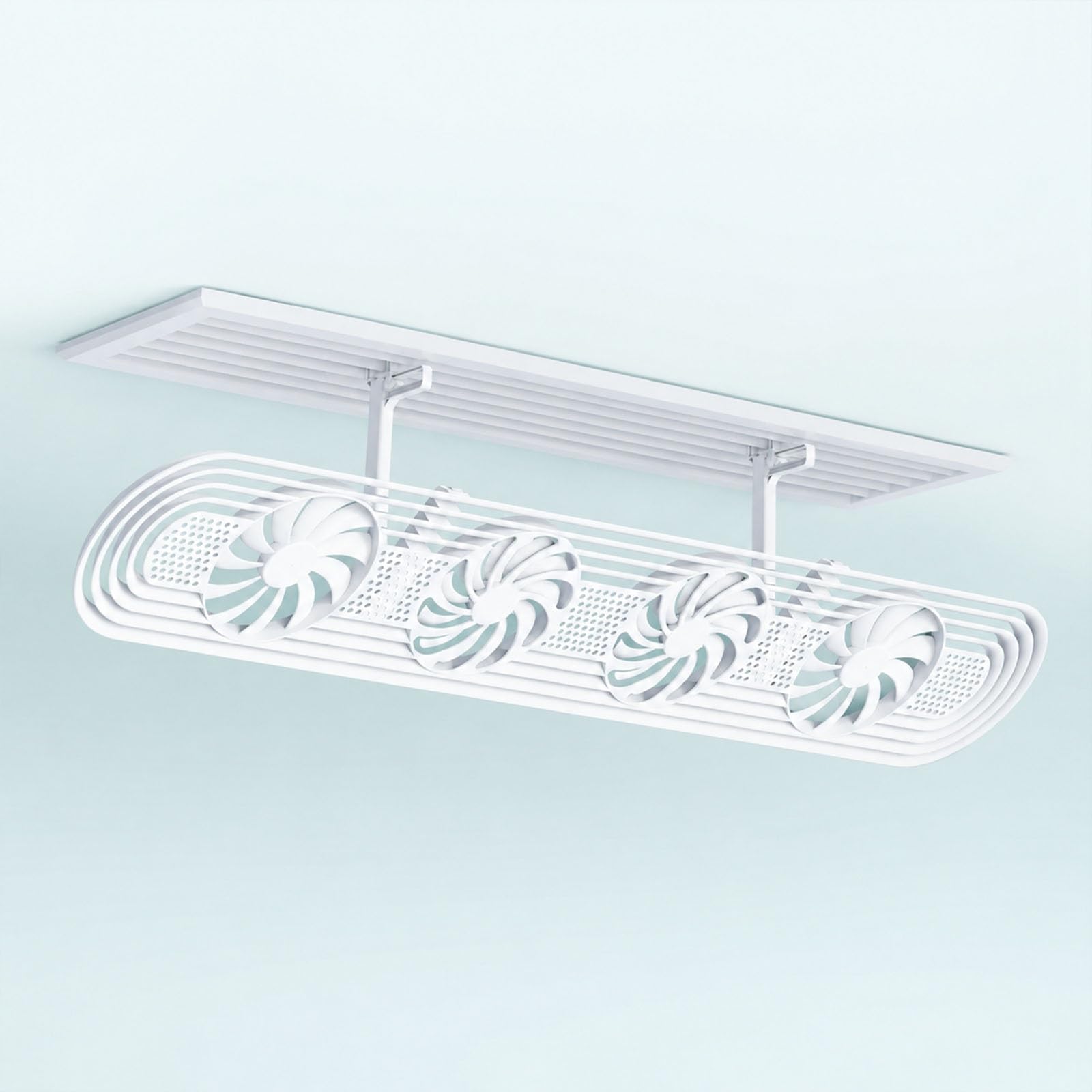 WAMJ AQDY AC Vent Deflector for Ceiling Registers, Adjustable Air Conditioner Deflector with Hook-On Top or Side Hang Setup, 180 Degree Airflow Redirector for Home HVAC Vents(37in/93cm)